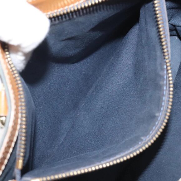 CELINE C Macadam Canvas Hand Bag Suede Gray Gold Auth mr1055 - Picture 12 of 16